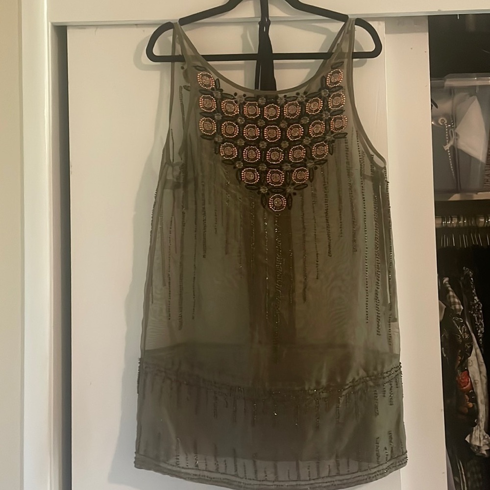 Free People Vintage Beaded Shift Size 6
